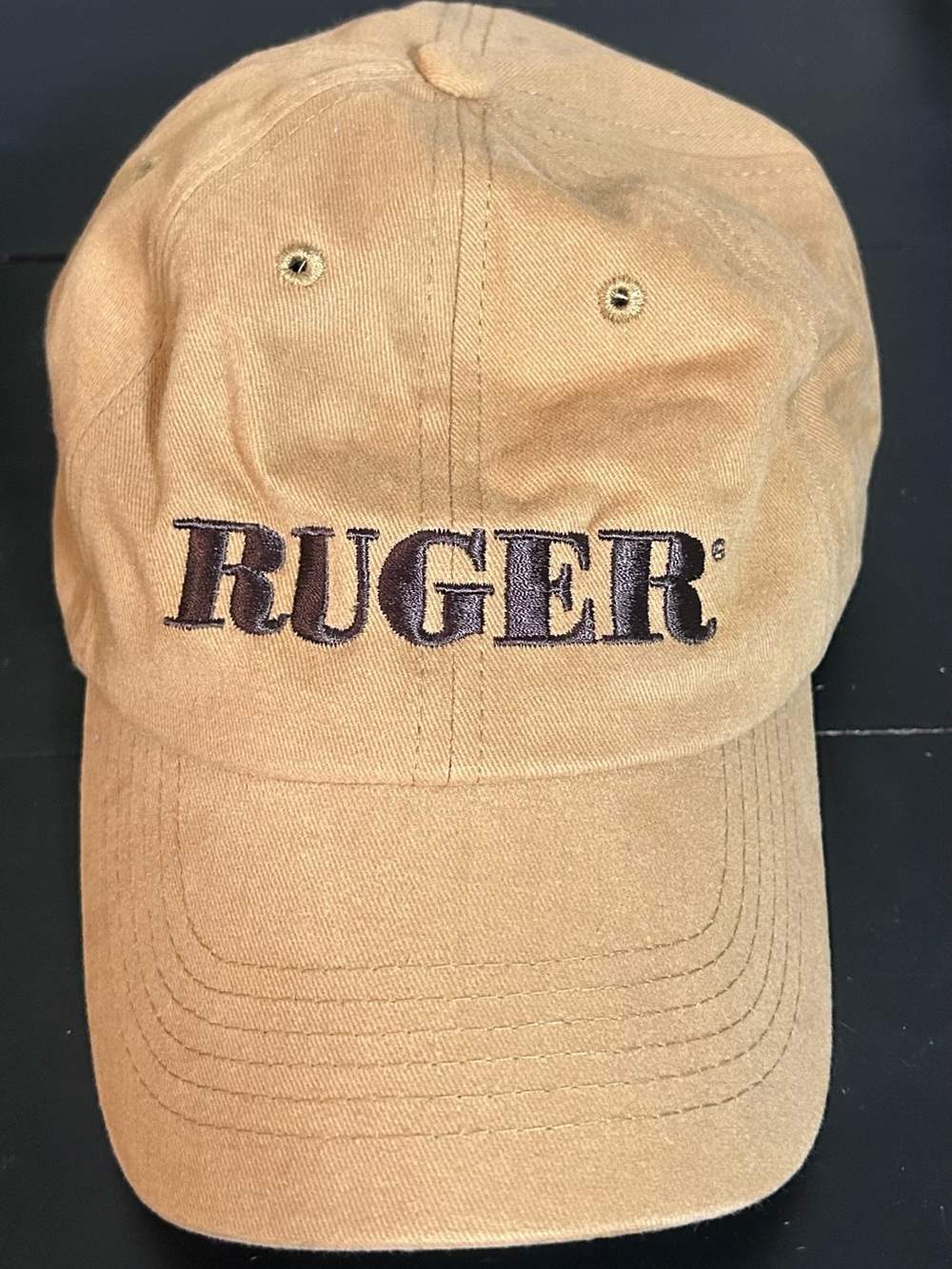 Ruger Embroidered Tan Adjustable Baseball Hat Cap Firearms Shooting Outdoor